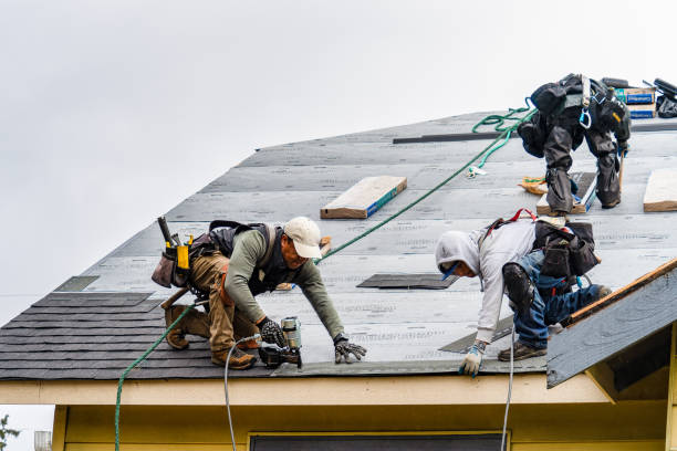Professional Roof Installation technician working in North Chelmsford, MA
